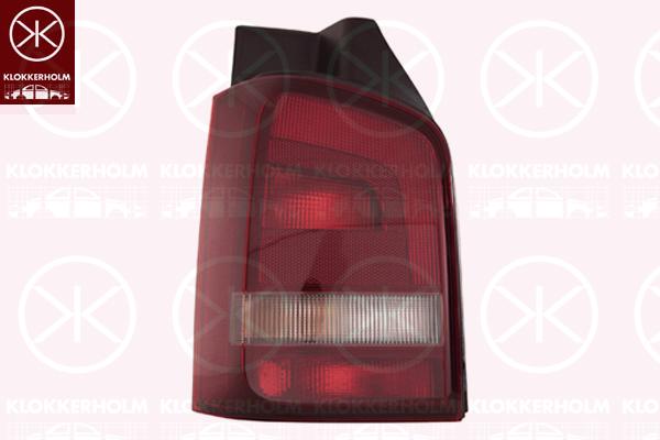 Tail Light Assembly, Multivan, Caravelle, for vehicles with tailgate, without bulb holder, Smoke Grey, Right, 7E5 945 096D (VW), 7E5 945 096F (VW)