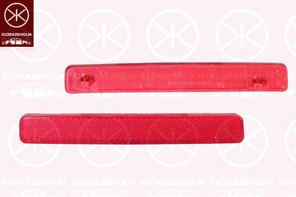 Reflector, red, Left Rear, 7E0 945 105 (VW), 7E0 945 105C (VW)