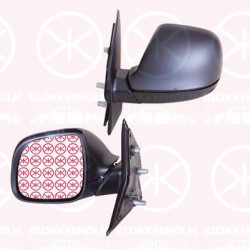 Exterior Mirror, Left, for manual mirror adjustment, black, Aspherical, 7E1 857 507BS9B9 (VW), 7E1 857 507CN9B9 (VW), 7E1 857 507DJ9B9 (VW), 7E1 857 521H (VW), 7E1 857 527F 9B9 (VW), 7E1857521AM (VW), 7E1857527K9B9 (VW)