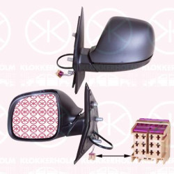 Exterior Mirror, Left, for electric mirror adjustment, Number of pins: 5, Heatable, Aspherical, black, 7E1 857 507CA9B9 (VW), 7E1 857 521AN (VW), 7E1 857 521J (VW), 7E1 857 527F 9B9 (VW), 7E1857507CP9B9 (VW), 7E1857507DA9B9 (VW), 7E1857507DK9B9 (VW), 7E1857527K9B9 (VW), 7E1857507DT9B9 (VW)