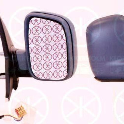 Exterior Mirror, w/primer, for electric mirror adjustment, Convex, Heatable, Right, Number of pins: 5, 7H1 857 508AB (VW), 7H1857508AB 9B9 (VW), 7H1857508P (VW), 7H1857508P 9B9 (VW), 7H1857522S (VW), 7E1858554A GRU (VW), 7H1857528C GRU (VW)