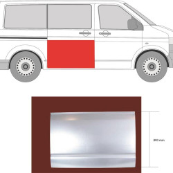 Door, body, Right, Axle Distance [mm]: 3000, lateral installation, Lower Section, Repair Panel, Height [cm]: 80, 