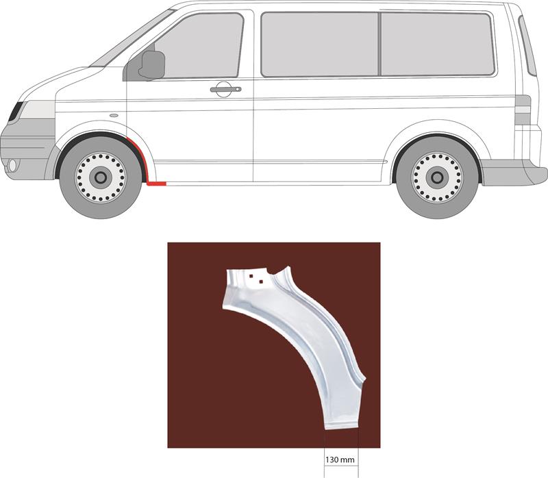 Wing, Left Front, Rear Section, Inner Section, Repair Panel, 