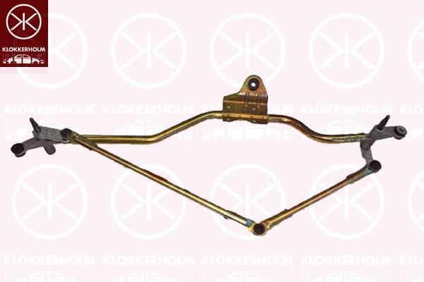 Wiper Linkage, Front, Set, for left-hand drive vehicles, 7E0955623 (VW), 7H1955603 (VW), 7H1955603A (VW)