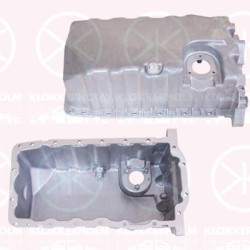 Oil Sump, Aluminium, with bore for oil-level sensor, 038 103 601BB (VW), 038 103 603AD (VW), 038 103 603AN (VW), 038103603AD (SKODA)