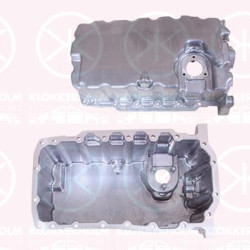 Oil Sump, Aluminium, with bore for oil-level sensor, 03L 103 603H (VW), 03L 103 603H (AUDI), 03L103603H (VW), 03L103603H (SKODA)