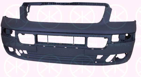 Bumper, Front, Grained, dark grey, with hole(s) for fog lights, 7H0 807 101F 7G9 (VW)