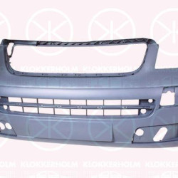 Bumper, w/primer, MULTIVAN, Front, with hole(s) for fog lights, 7H5 807 101M (VW), 7H5807101MGRU (VW)