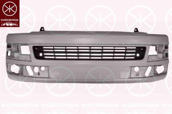 Bumper, Front, with hole(s) for fog lights, w/primer, 7E5 807 217M GRU (VW)