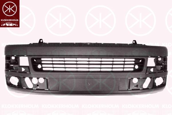 Bumper, Front, grey, with hole(s) for fog lights, 7E0 807 217B 7G9 (VW)