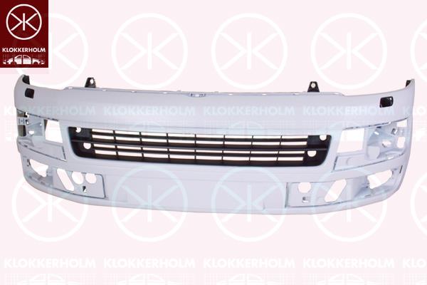 Bumper, w/primer, Front, with hole(s) for fog lights, with hole(s) for washer nozzle, 7E5 807 217A GRU (VW), 7E5 807 217N GRU (VW)