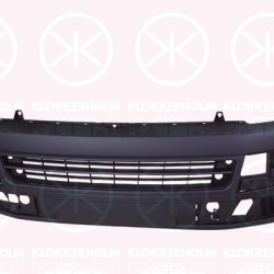 Bumper, Front, black, with hole(s) for fog lights, with hole(s) for washer nozzle, 7E5 807 217A GRU (VW), 7E5 807 217N GRU (VW)