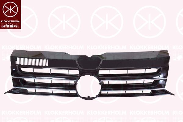 Radiator Grille, black, with trim strip, chrome, 7E5853651ANPU (VW), 7E5853651DNPU (VW), 7E5853651NPU (VW)