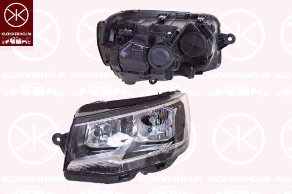 Headlight, Left, H7/H7, Valeo, 7E1 941 005 (VW), 7E1941005 (VW), 7E1941005A (VW), 7E1941005D (VW), 7E1941005E (VW), 7E1941005F (VW), 7E1941005G (VW)