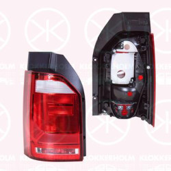 Tail Light Assembly, Left, for vehicles with tailgate, white/red, without bulb holder, 7E0 945 095K (VW), 7E0 945 095R (VW), 7E0945095AD (VW), 7E0945095K (VW), 7E0945095R (VW), 7E0945095AA (VW)