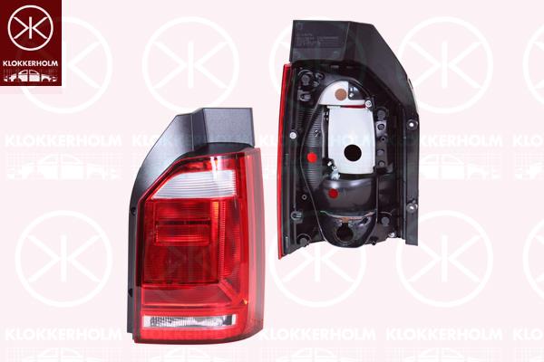 Tail Light Assembly, Right, for vehicles with tailgate, white/red, without bulb holder, 7E0 945 096K (VW), 7E0 945 096R (VW), 7E0945096AD (VW), 7E0945096K (VW), 7E0945096R (VW), 7E0945096AA (VW)