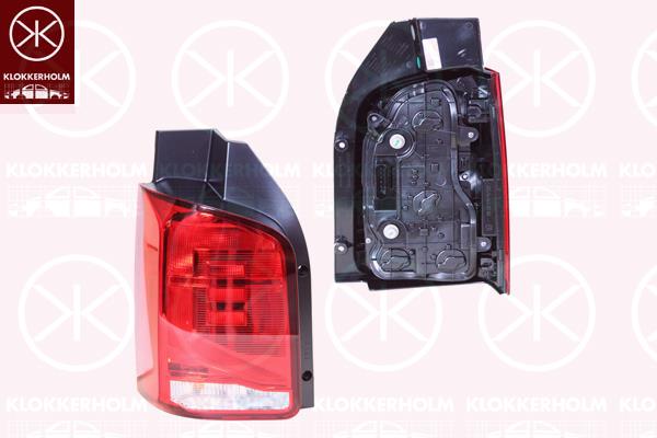 Tail Light Assembly, Left, for vehicles with rear doors, with bulb holder, Olsa, 7LA945095A (VW), 7LA945095A (VAG), 7LA945095A (AUDI), 7LA945095L (VW)