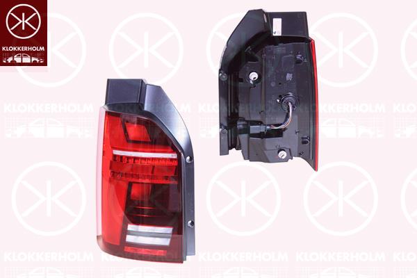 Tail Light Assembly, Right, for vehicles with tailgate, LED, Olsa, 7LA945208 (VW), 7LA945208B (VW)