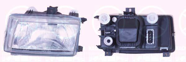 Headlight, H4, for vehicles without headlight levelling, Neolite, Left, Illuminance [lx]: 12.5, Connector Shape: rectangular, 6K5 941 015 (VW)