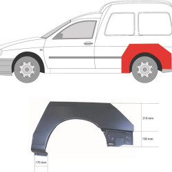 Quarter Panel, Wheel Arch Border, Repair Panel, Left Rear, Outer section, 