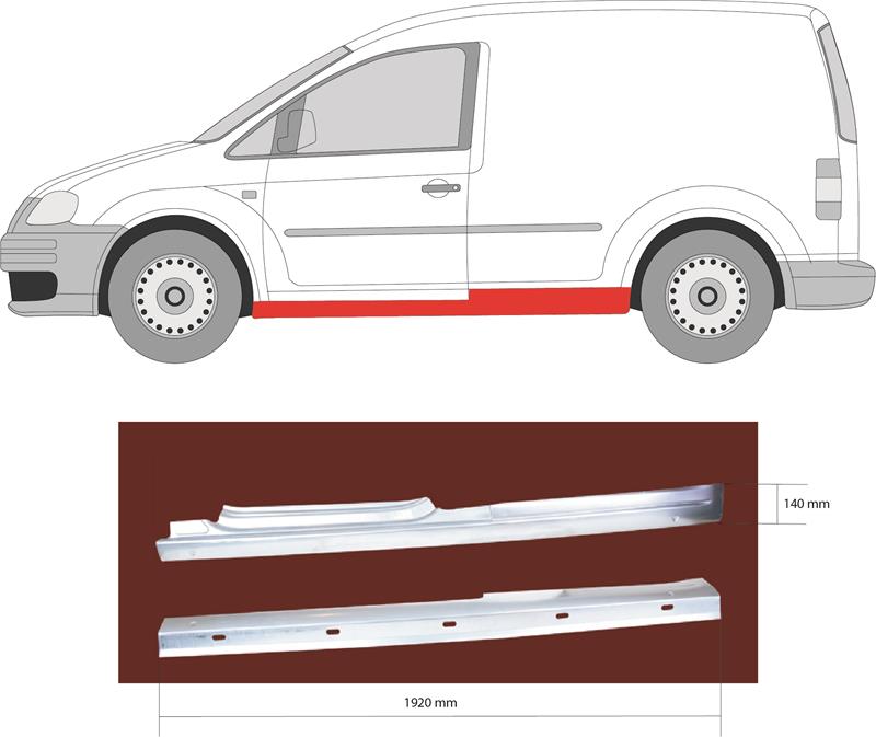 Rocker Panel, 2-dr, Left, Repair Panel, Axle Distance [mm]: 2680, 