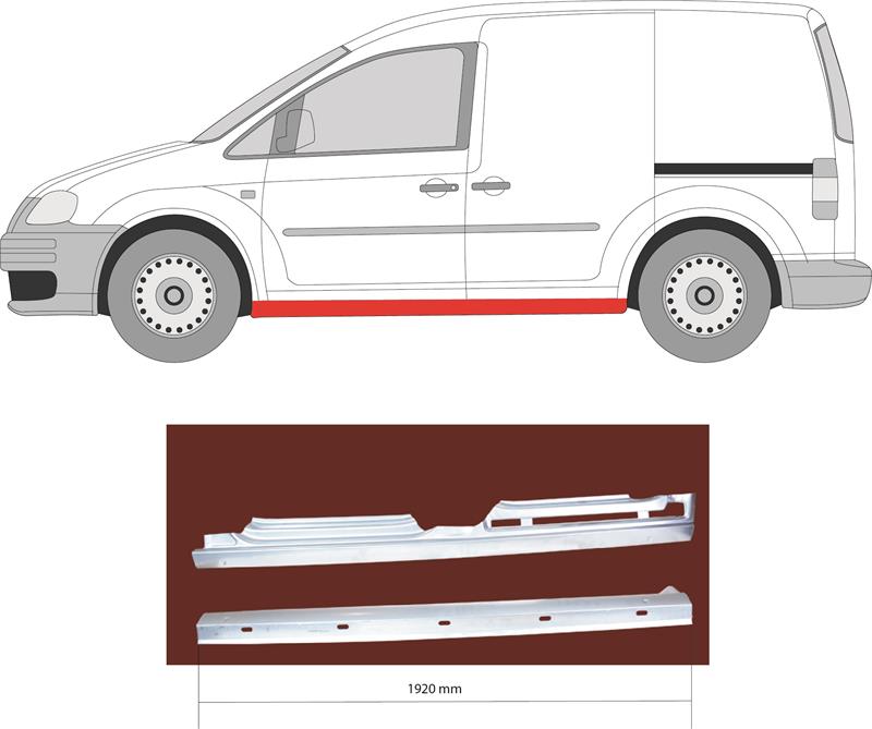 Rocker Panel, 4-dr, Left, Repair Panel, Axle Distance [mm]: 2680, 