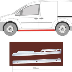 Rocker Panel, 4-dr, Left, Repair Panel, Axle Distance [mm]: 2680, 