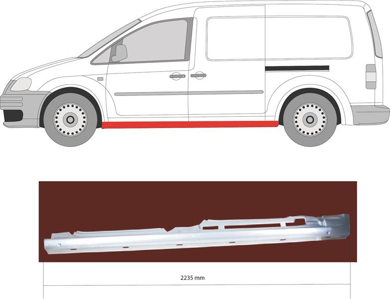 Rocker Panel, Trim Level: Maxi, 4-dr, Right, Repair Panel, Axle Distance [mm]: 3000, 