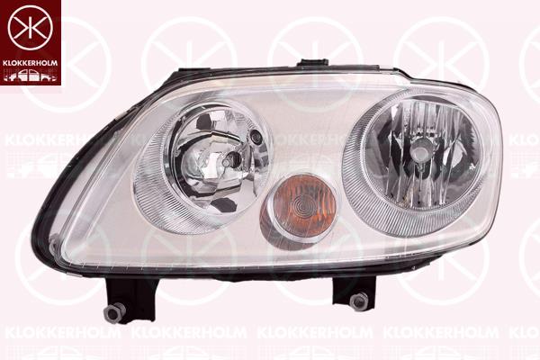 Headlight, H7/H1, with motor for headlamp levelling, T.Y.C, Left, Illuminance [lx]: 20, 2K0 941 005B (VW), 2K0 941 005 D (VW)