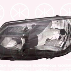 Headlight, Right, Illuminance [lx]: 12.5, H4, with daytime running light, Housing Colour: black, with motor for headlamp levelling, 2K5941006B (VW), 2K5941006C (VW)