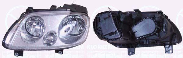 Headlight, H7/H1, without motor for headlamp levelling, Depo, Right, Illuminance [lx]: 25, 2K0 941 005D (VW), 2K0 941 006B (VW), 2K0 941 006D (VW)