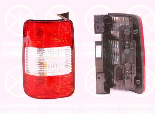 Tail Light Assembly, for vehicles with rear doors, with bulb holder, Left, Visteon, 2K0 945 095C (VW), 2K0 945 095M (VW), 2K0 945 095P (VW), 2K0945095E (VW), 2K0945095G (VW), 2K0945095K (VW), 2K0945095R (VW), 2K0945095T (VW)