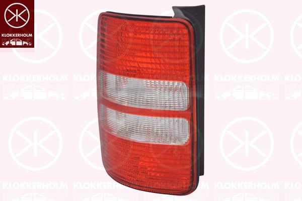 Tail Light Assembly, for vehicles with tailgate, Left, with bulb holder, Visteon, 2K5 945 095 (VW), 2K5 945 095B (VW), 2K5945095J (VW), 2K5945095P (VW)