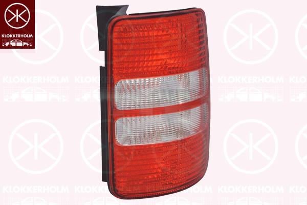 Tail Light Assembly, for vehicles with rear doors, Right, with bulb holder, Visteon, 2K5 945 096A (VW), 2K5 945 096C (VW), 2K5 945 096K (VW), 2K5945096Q (VW)