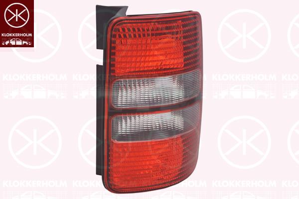 Tail Light Assembly, for vehicles with rear doors, Right, Indicator Colour: Smoke Grey, without bulb holder, 2K5 945 096G (VW), 2K5945096N (VW)