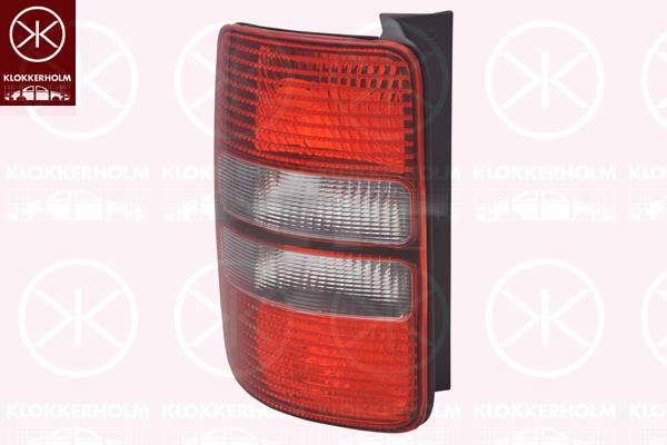 Tail Light Assembly, for vehicles with tailgate, Left, Indicator Colour: Smoke Grey, without bulb holder, 2K5 945 095F (VW), 2K5 945 095M (VW)