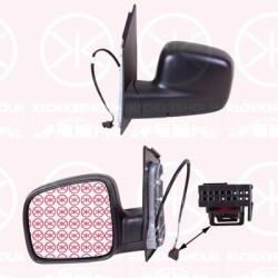 Exterior Mirror, Left, for electric mirror adjustment, Heatable, without aerial, Aspherical, 2K1 857 507A 9B9 (VW), 2K1 857 507K 9B9 (VW), 2K5 857 507AH 9B9 (VW)