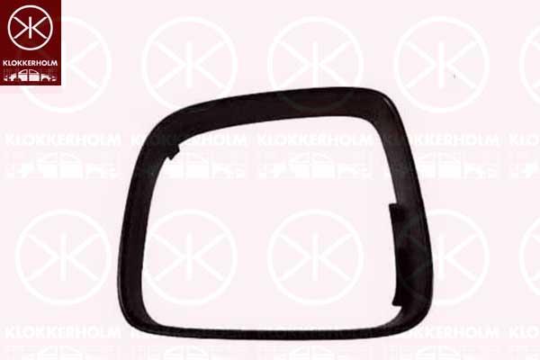 Housing, exterior mirror, Left, Front Section, black, 7E1858553 (VW), 7E18585539B9 (VW), 7E1858553AGRU (VW)