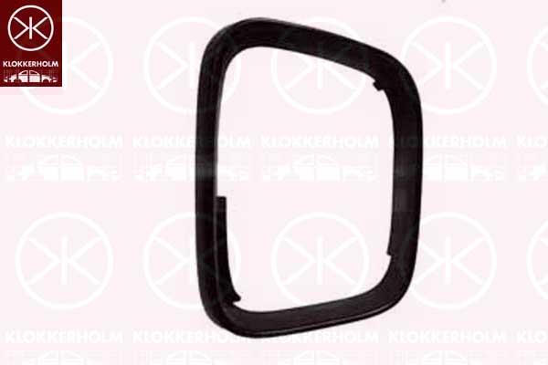 Housing, exterior mirror, Right, Front Section, black, 7E1858554 (VW), 7E18585549B9 (VW), 7E1858554AGRU (VW)