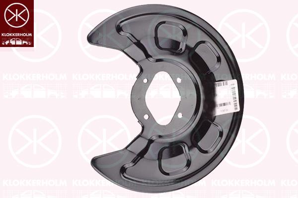 Splash Guard, brake disc, Rear Axle, Number of bores: 4, for brake disc diameter [mm]: 253, for brake disc diameter [mm]: 273, 2K0 615 609D (VW), 2K0615609D (SKODA), 2K0615609D (SEAT)