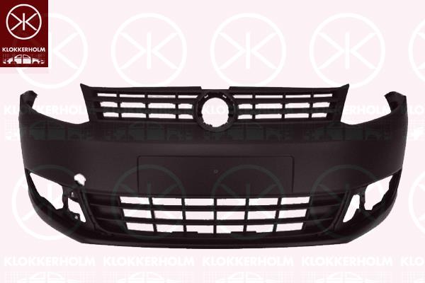 Bumper, Front, Grained, black, 2K5 807 217 9B9 (VW)