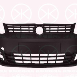 Bumper, Front, Grained, black, 2K5 807 217 9B9 (VW)