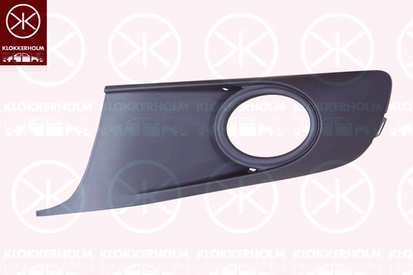 Ventilation Grilles, bumper, Left Front, with hole(s) for fog lights, 2K5 853 665A 9B9 (VW)