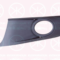 Ventilation Grilles, bumper, Left Front, with hole(s) for fog lights, 2K5 853 665A 9B9 (VW)