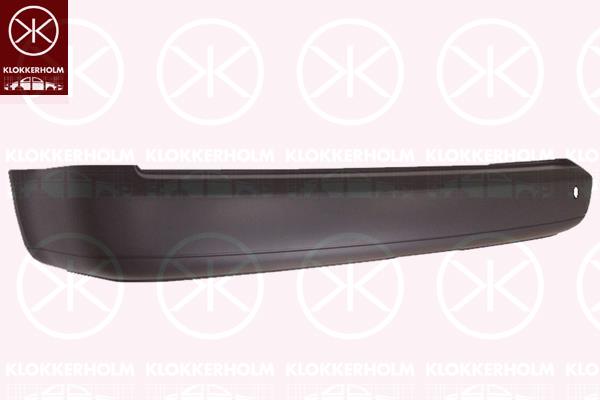 Bumper, w/primer, Rear, Grained, Trim Level: MAXI, 2K3 807 417 7G9 (VW)