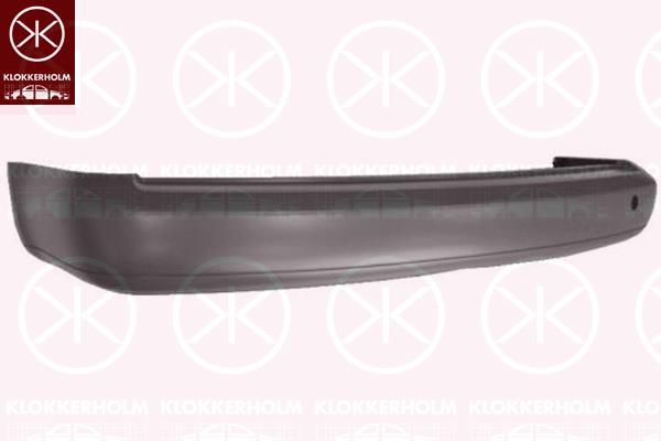 Bumper, w/primer, Rear, Grained, Trim Level: MAXI, 2K3 807 417B GRU (VW), 2K3 807 417D GRU (VW), 2K3 807 417M GRU (VW)