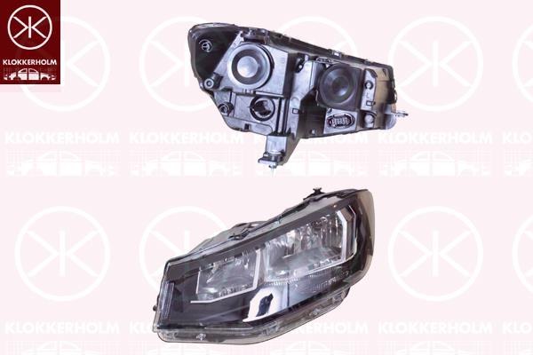 Headlight, Left, H7, H15, PY21W, with motor for headlamp levelling, 2K8941005 (VW), 2K8941005A (VW), 2K8941005B (VW)