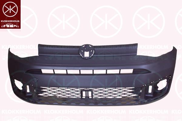 Bumper, Front, Smooth, black, 2K78072179B9 (VW)