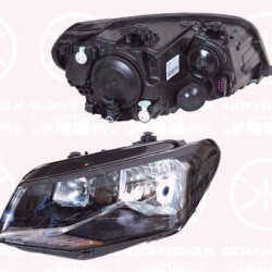 Headlight, Left, H4, W21/5W, with daytime running light, with motor for headlamp levelling, Hella, 2K1 941 015 (VW), 2K1 941 015A (VW), 2K1 941 015B (VW), 2K1941015 (VW), 2K1941015A (VW)