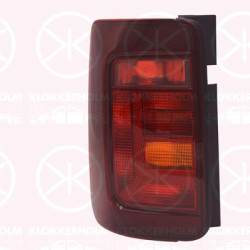 Tail Light Assembly, Left, for vehicles with rear doors, Smoke Grey, without bulb holder, 2K1945095H (VW), 2K1945095M (VW), 2K1945095R (VW)